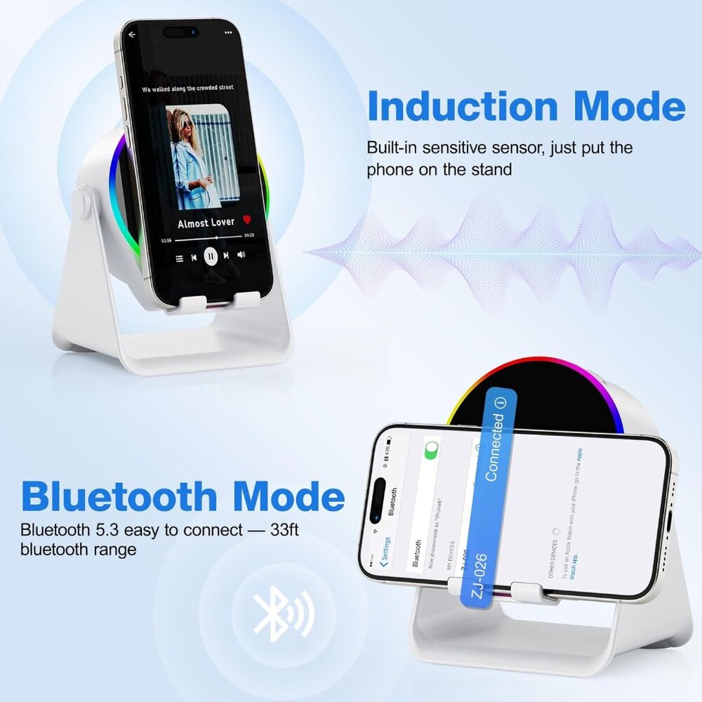 5 in 1 Bluetooth Speaker, 360° Rotation Cell Phone Stand! - Picture 6 of 9